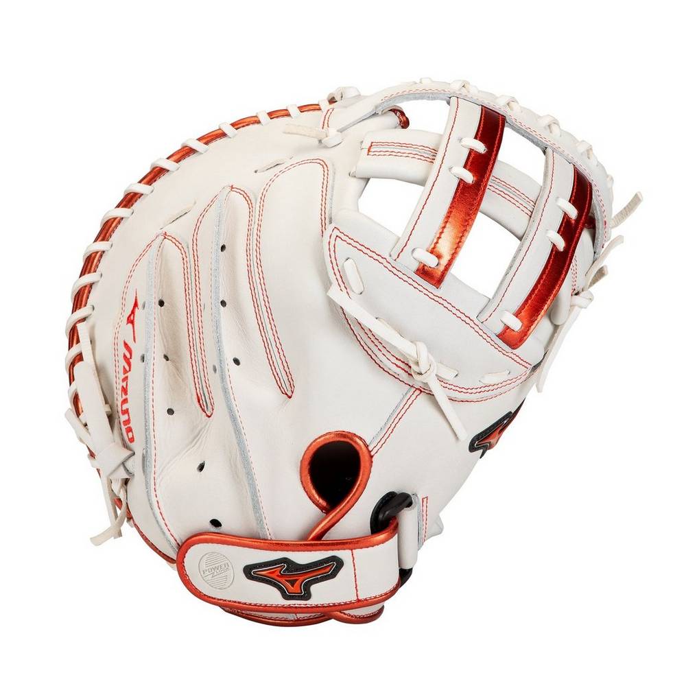 Damske Catchers Mitt Mizuno MVP Prime SE Fastpitch 34" Softball Biele/Červené Vypredaj NDXA81702